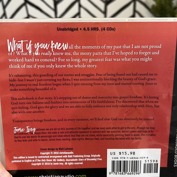 “If You Only Knew” by Jamie Ivy Audio Book on CD - Picture 6 of 6